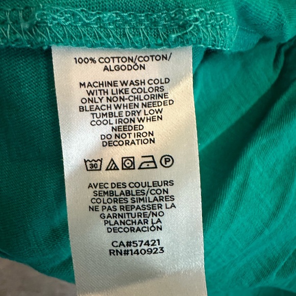 Loft green tank blouse, size medium - Picture 4 of 4